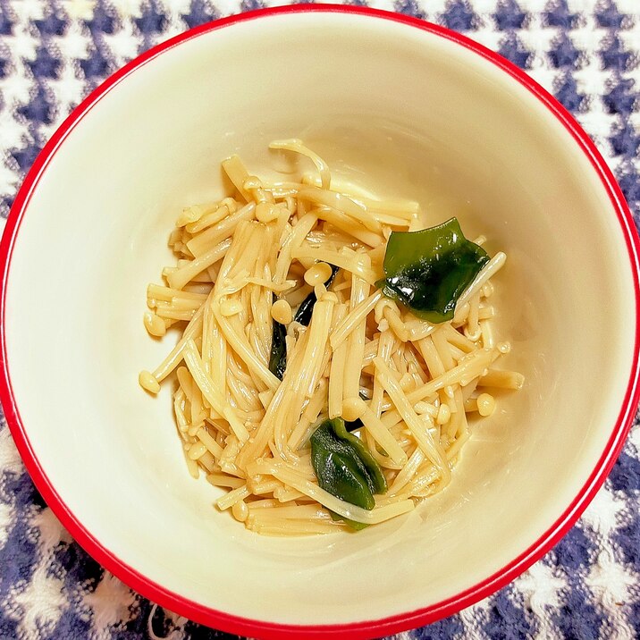 5分で☆電子レンジできのことワカメのうま煮